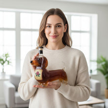 Lade das Bild in den Galerie-Viewer, Handgefertigte Flasche aus Glas in Hundeform – Hundeliebhaber lieben sie