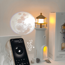 Lade das Bild in den Galerie-Viewer, Magische Leuchtturm‑Lampe mit Mond­licht-Projektion
